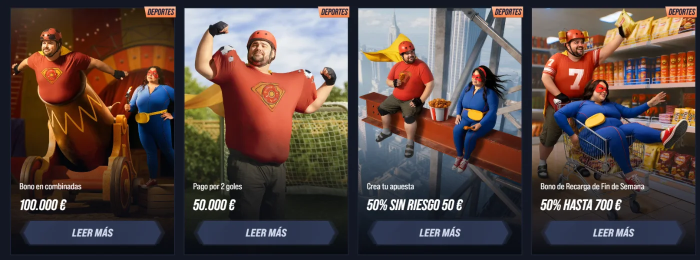 VegasHero Deportes Promociones VegasHero Deportes bonos en apuestas combinadas, pago por goles y recarga de fin de semana
